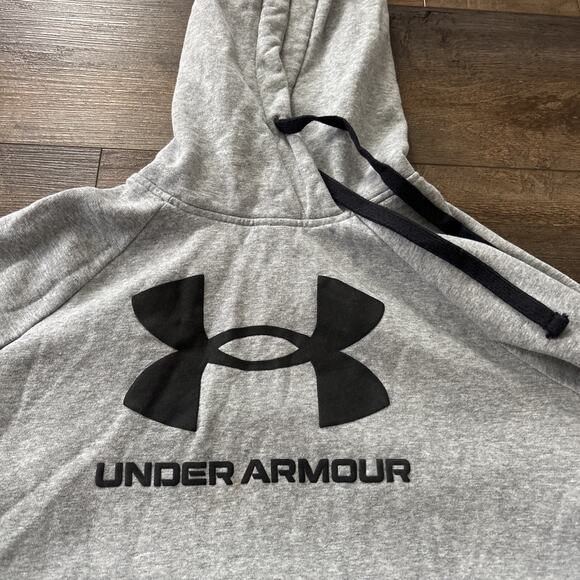 Under Armour Ladies Small Hooded Sweatshirt Loose Fit Gray - Picture 2 of 2
